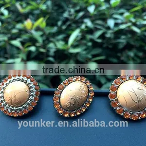 2016 Hot Sale Acrylic Rhinestone Button Plastic Sewing Shank Flower Center Bulk Cheap Button thumbnail-3