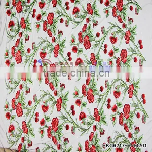 Amazing Indian Hand Decorated Embroidery Dress 3D Rose Floral Green Stem Embroider Texile Fabric for Summer Tunic Manufactory thumbnail-5