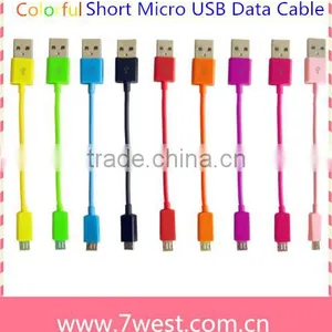 Colorful Short Travel USB To Micro USB Sync Data Charger Cable Cord For Smartphones thumbnail-1