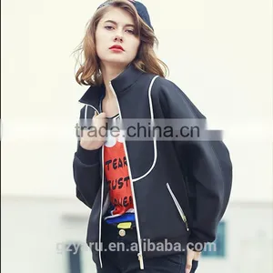 Latest Design Western Fahsionable Ladies Short Coat Custom Baseball Jersey for Women Korean Style Casual Jackets for Teen Girls thumbnail-3