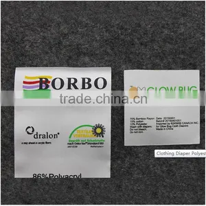 White Printing Satin Label Thermal Transfer Ribbon Wash Care Label thumbnail-3