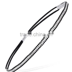 Fashion Rhinestone High End Quality Pretty Fashion Embellished Stretch Headband Hairband thumbnail-5