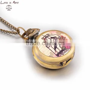Cartoon Animal Necklace Watch Cute Kids Pocket Watch thumbnail-2