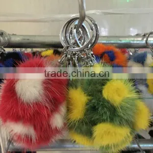Factory Price Cute Multi Color Rex Rabbit Fur Ball Hot Sale thumbnail-2