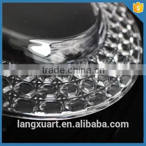 LXHY-T039 Hand Pressed Crystal Glass Cheap Oneycomb Wholesale Bulk Dinner Plate thumbnail-6