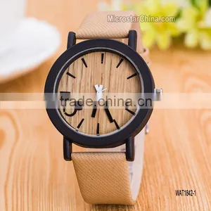 2016 Wholesale Fashion Wrist Wood Color Watch thumbnail-1
