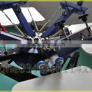 Stable Quality Manual Screen Printing Machine 4 Color / 4 Stations thumbnail-3