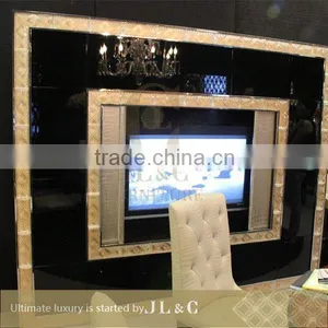 2014 Dark tv Cabinet With Oxhide Leather, JH14-06 From China Supplier-JL&C Furniture thumbnail-4