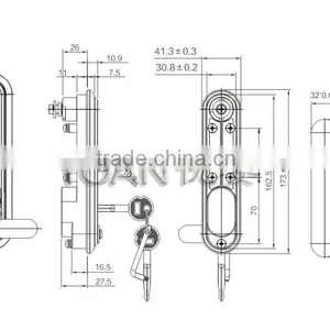 High Security Metal Cabinet Door Lock for Steel Filing Cabinet and Office Cabinet thumbnail-3