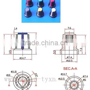 Rotary Knobs/Plastic Knobs/Potentiometer Knobs thumbnail-1