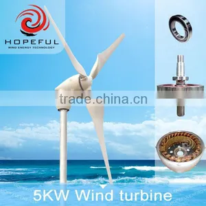 Green Power 48 Volt Clean Energy Wind Turbines Electrical System 5KW for Selling thumbnail-1