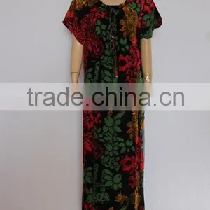 Fashion Short Sleeve Arab Lady Long Gown thumbnail-4