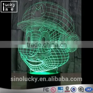 Hot Selling 3D Effect LED Mario Night Light thumbnail-2