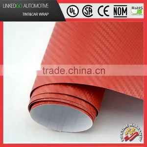 Car Vinyl Wrap 1.52*30M 3D Red Carbon Fiber Air Bubble Free Customized Car Carbon Sticker thumbnail-1