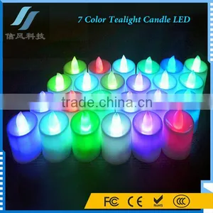 24Pcs / Box 7 Color Rechargeable Battery Operated Mini Tealight Candle LED thumbnail-3