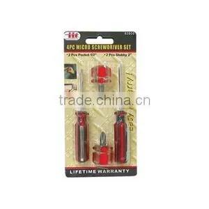 4PC POCKET & STUBBY S/DRIVERS SCREWDRIVER thumbnail-1