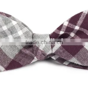 2016 Fashion Checkered Wool Cotton Self-tie Mens Bow Ties thumbnail-1