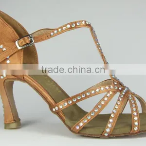 Suphini Spain Hot Sale Latin Ballroom Dance Shoes With Crystal thumbnail-3