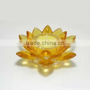 Quality Lotus Shape Crystal Candle Holder thumbnail-1