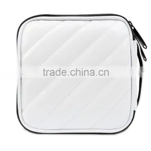 PU Leather White Square CD Bag,DVD VCD Case,Cute CD Case thumbnail-6