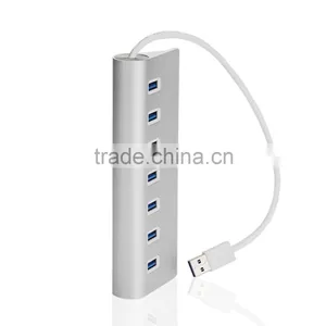 Portable Hub For Desktop Laptop PC Macbook 7 Port Plug and Play USB 3.0 Hub thumbnail-3