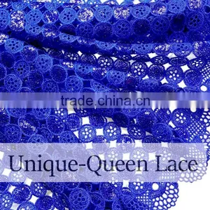2016 High Quality African Guipure Lace Fabric With Stones /african Cord Laces With Sequins/sequins Guipure Lace thumbnail-6