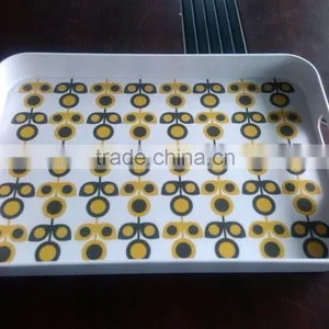 Melamine Rectangle Tray With Handles thumbnail-1