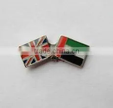 Metal Label Pin of of Football and Flag Logo thumbnail-2