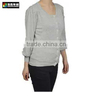 Fashion Women Knitted Cardigan Sweater, Latest Women Plain Knit Cardigan thumbnail-3