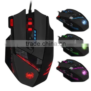 ZELOTES 12 Programmable Buttons LED Optical Professional High Precision USB Gaming Mouse thumbnail-2