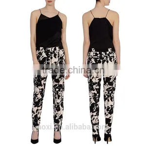 Oem Supplier All Over Print High Waist Long Fashion Slim Pants for Woman 2016 thumbnail-1