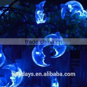 New Style Christmas Decoration 30 Led Moon Solar String Light thumbnail-2