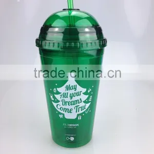 New Design Beautiful Cup Plastic Cup With Straw Drink Mug thumbnail-4