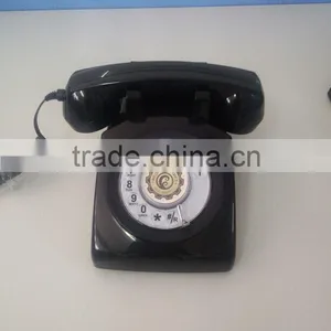 Black Phone Old Corded Telephone With Sim Card thumbnail-1