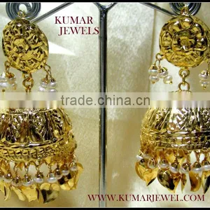 Embossed Jhumki Earring thumbnail-1