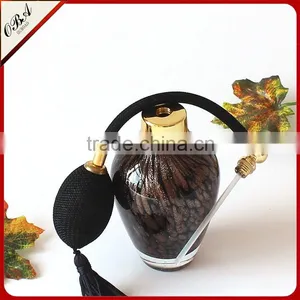 Handmade Black & Gold Point Airbag Glass Perfume Bottle thumbnail-4