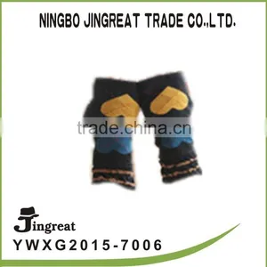 New Style Black Have Yellow and Blue Love Fingerless Gloves thumbnail-1