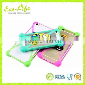 Newest Shockproof Elastic Soft Silicone Universal Phone Case With 3D Cartoon Stand thumbnail-4