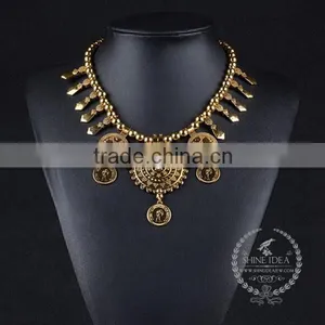 High Quality Vintage Rhinestone Chunky Statement Necklace Tin Alloy Fashion Women Pendant Necklace 6390100 thumbnail-2