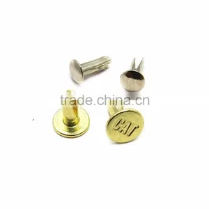 Custom Logo 8mm Metal Shoe Accessories Brass Rivets thumbnail-4