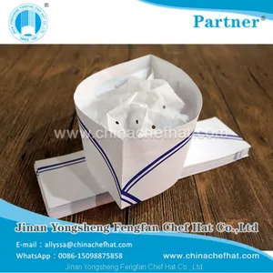 8.5cm Height Paper Forage Hat (double Blue Strip) thumbnail-5