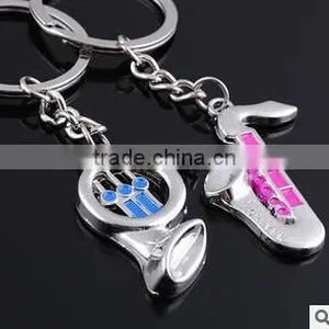 Wholesale Music Metal Key Chains/ Heart Shape Metal Key Chains/Piano Metal Key Chains thumbnail-2