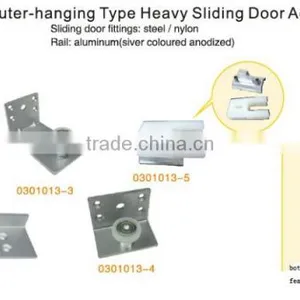 Outer-hanging Wardrobe Sliding Door Hardware for Heavy Door Max Door Weight 75kg thumbnail-1