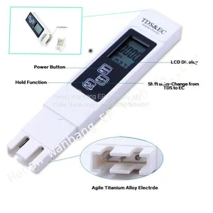 2017 TDS EC Meter Temperature Tester Pen Conductivity Water Quality Measurement Tool TDS&EC Tester 0-9999ppm thumbnail-2