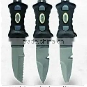 100% Titanium Point Blade ABS Handle Black bc Scuba Knives thumbnail-2