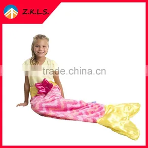 Home Pink Comfortable Kids Sleeping Bag Mermaid Tail Blanket thumbnail-1