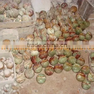 Factory Made Buy Cheap PURE Home Decoration ONYX APPLE WITH BRASS LEAF HANDICRAFTS thumbnail-1