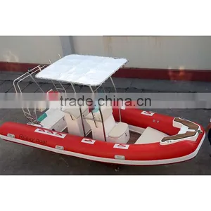 China Manufacturer Made New 17ft RIB Rigid Hypalon Inflatable Sport Fishing Boats for Sale With Japan Outboard Engine Motor thumbnail-4