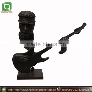 Cast Metal Bronze Art Male Bust Statue thumbnail-1