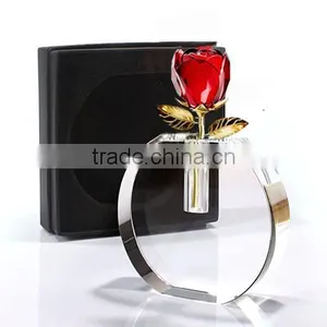 2016 Elegent K9 Crystal Rose With Beauty Vase for Wedding Favors or Home Decoration thumbnail-2